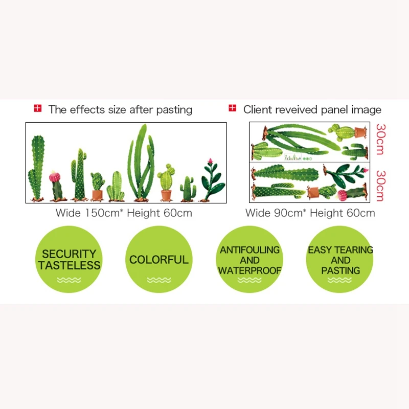 Кактус настенные наклейки для детей обои на стену домашний декор Детская