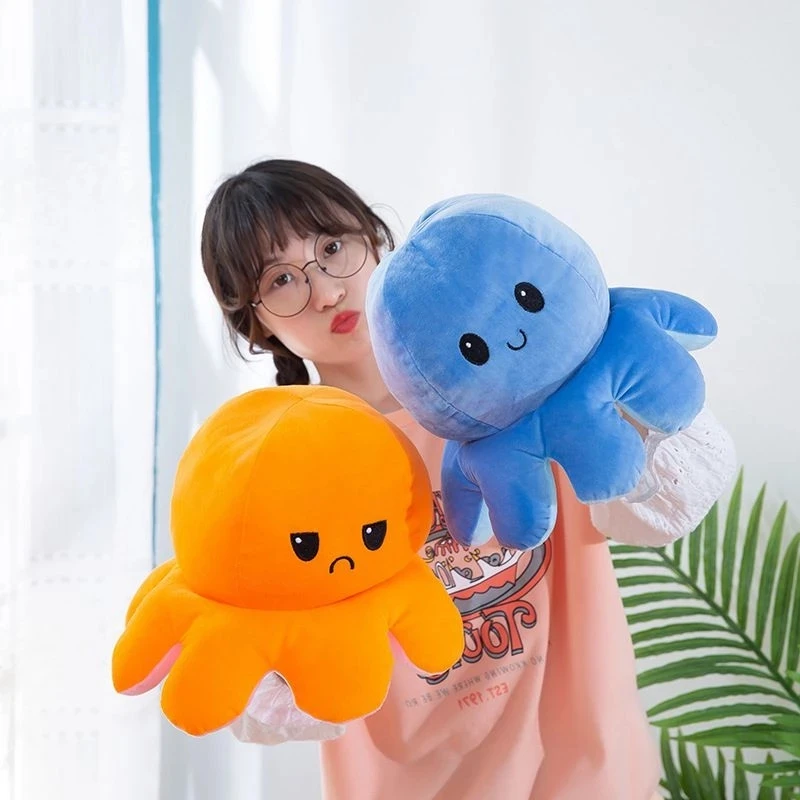 Порошковый розовый осьминог 100%-высокое качество-ткань смешное настроение