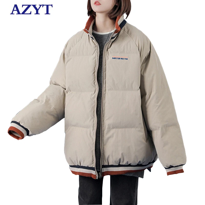 

AZYT Winter Thicken Women Parka Cotton Coat Plus Size 4XL Cotton Down Jacket Female 2021 Patchwork Warm Windproof Coat For women