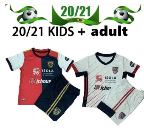 

men + kids 20 21 Cagliari Calcio soccer jerseys home away ROG NANDEZ JOAO PEDRO PAVOLETTI GODIN football shirt kits