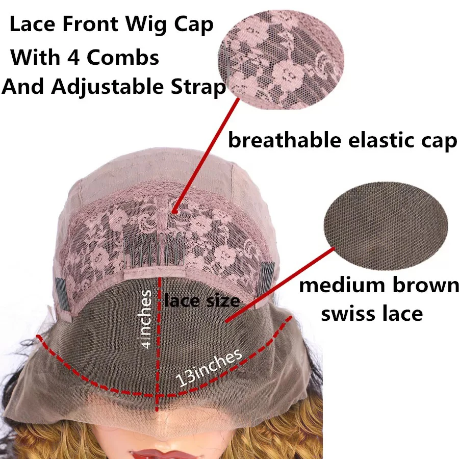 Парики из человеческих волос с эффектом омбре 13 х4 дюймов|Парик натуральных на