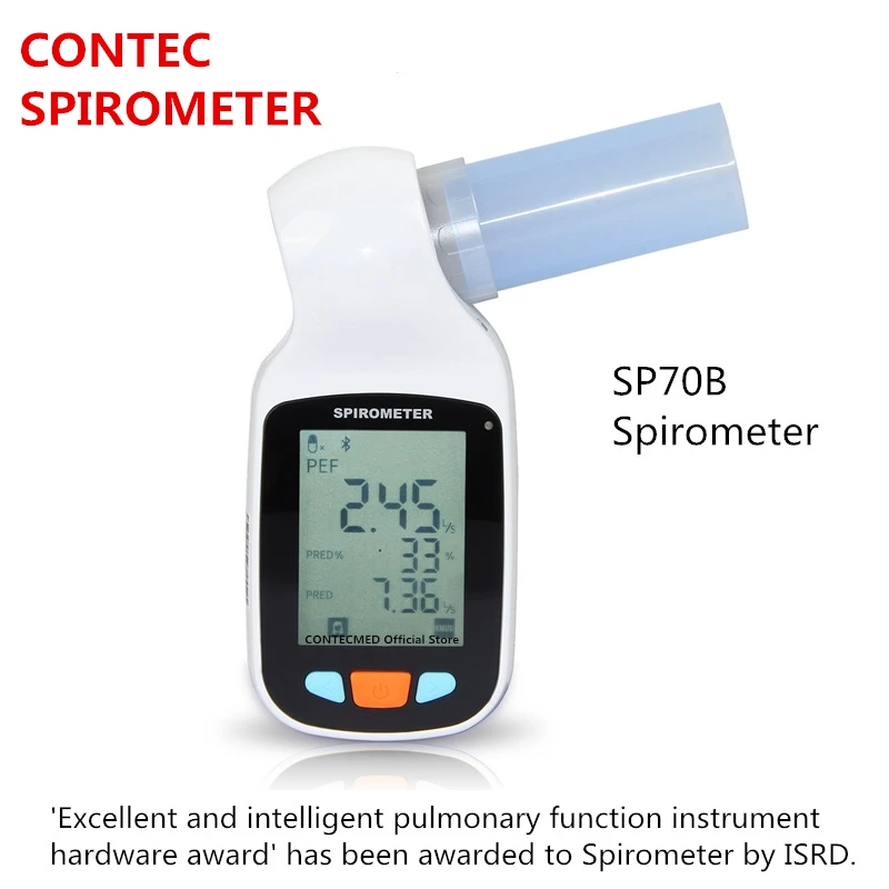 CONTEC цифровой спирометр SP70B Легочное Дыхание диагностический виталограф Спирометрия+ программное обеспечение