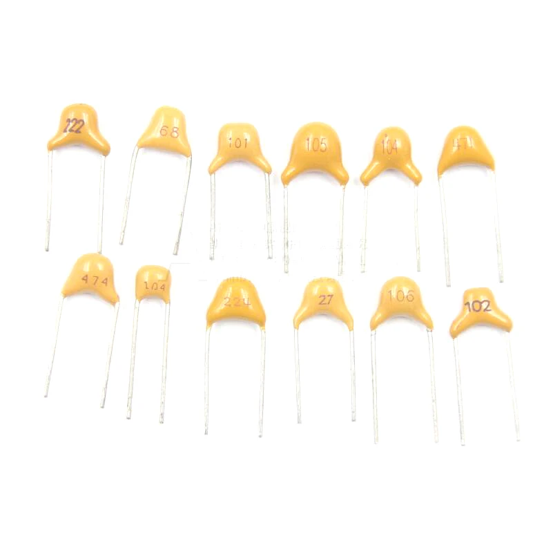 100 шт. монолитный Керамика конденсатор с алюминиевой крышкой 50В 10PF ~ 10 мкФ 22PF 47NF 220NF