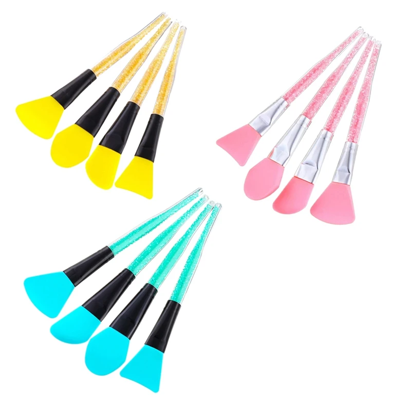 4 Pieces Silicone Face Mask Brush Applicator Tool for Facials Mud Clay Applying | Красота и здоровье