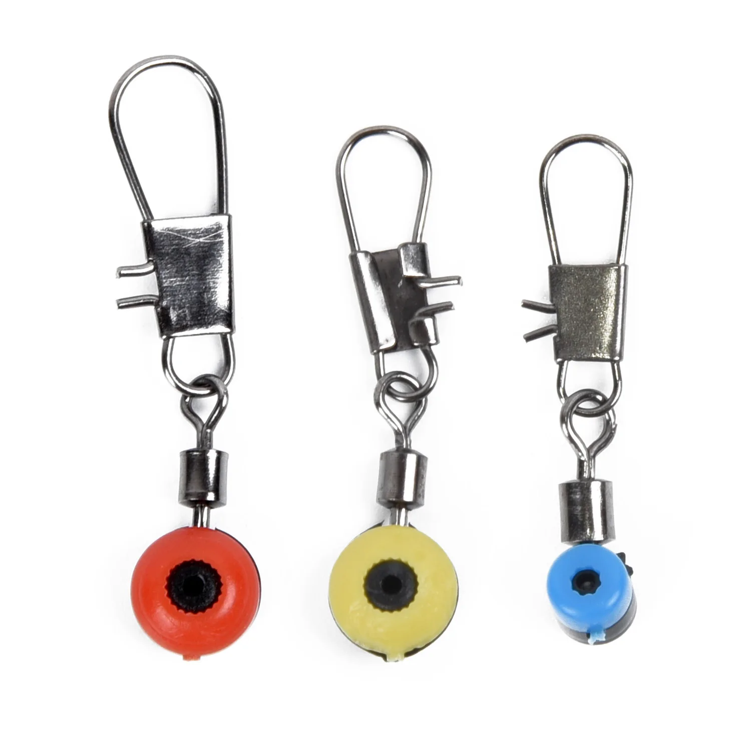 

100pcs Fishing Swivel Snap Big Style Plastic Hard Swivel W/ Interlock Snap Tool