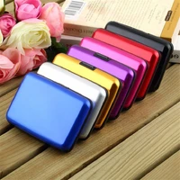 new metal wallet id business credit card holder purse mini pocket case aluminum alloy fashion card bags