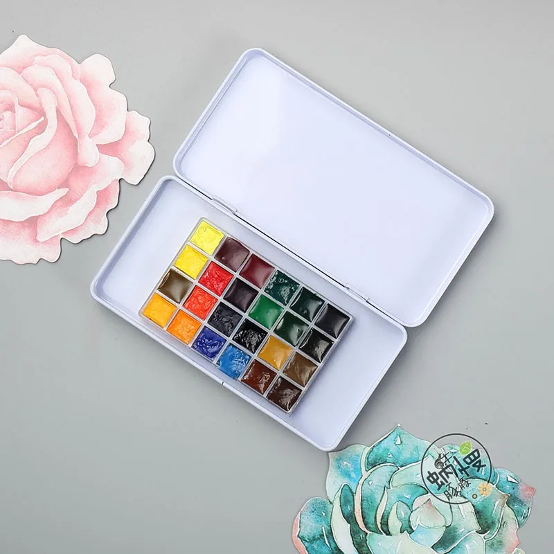 

Netherlands Rembrandt artist watercolor paint 24 colors 0.5ml aquarela sub-pack акварель palette painting