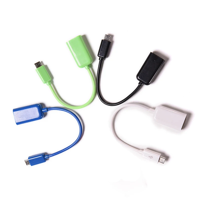 Micro папа к USB 2 0 гнездо хост-адаптер OTG кабель Красочный адаптер для мобильного