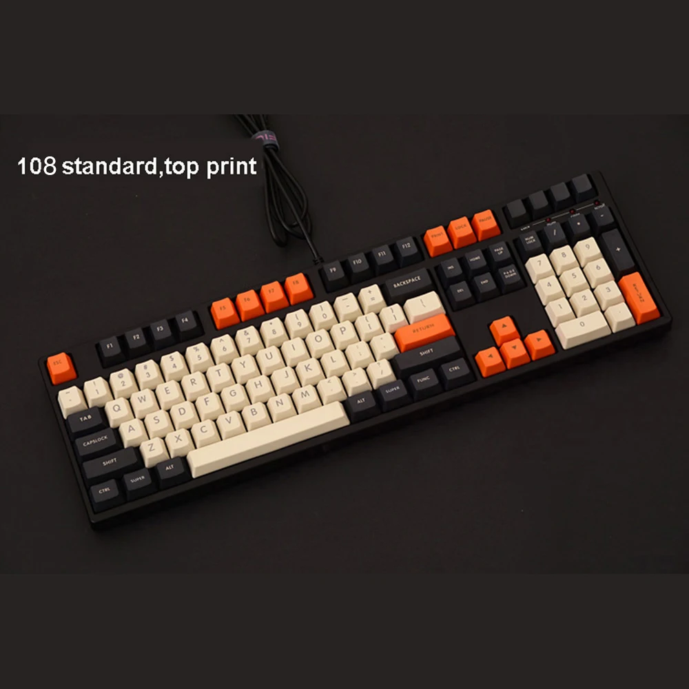 61 64 87 96 108 ключей PBT углерода Цвет смешанные оригинальные OEM профиль с лазерной