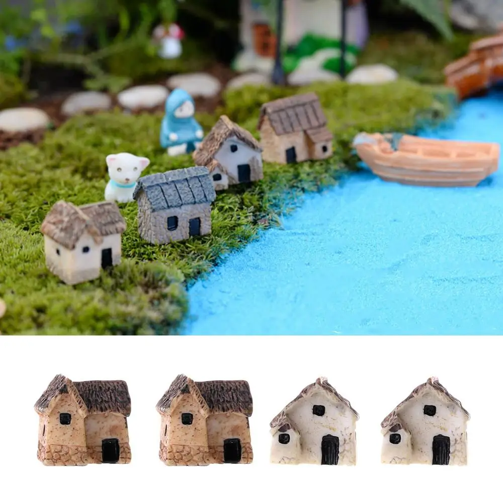 4 шт./компл. миниатюрный садовый ландшафт микро деревенский каменный дом