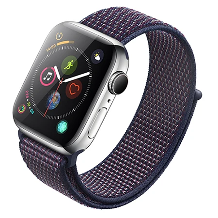 Нейлоновый ремешок для часов для Apple Watch Series 3 2 1 38 мм 42 мм мягкая дышащая Замена Спортивная петля для Iwatch Series 4 5 44 мм 40 мм - Цвет ремешка: color 3