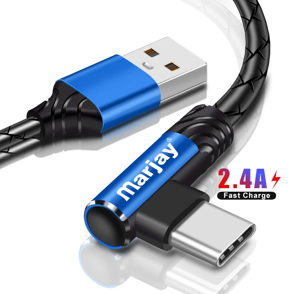 Marjay 2.4A usb type C кабель для Xiaomi Redmi Note 7 USB Телефон быстрая зарядка samsung Galaxy S10 S9 S8