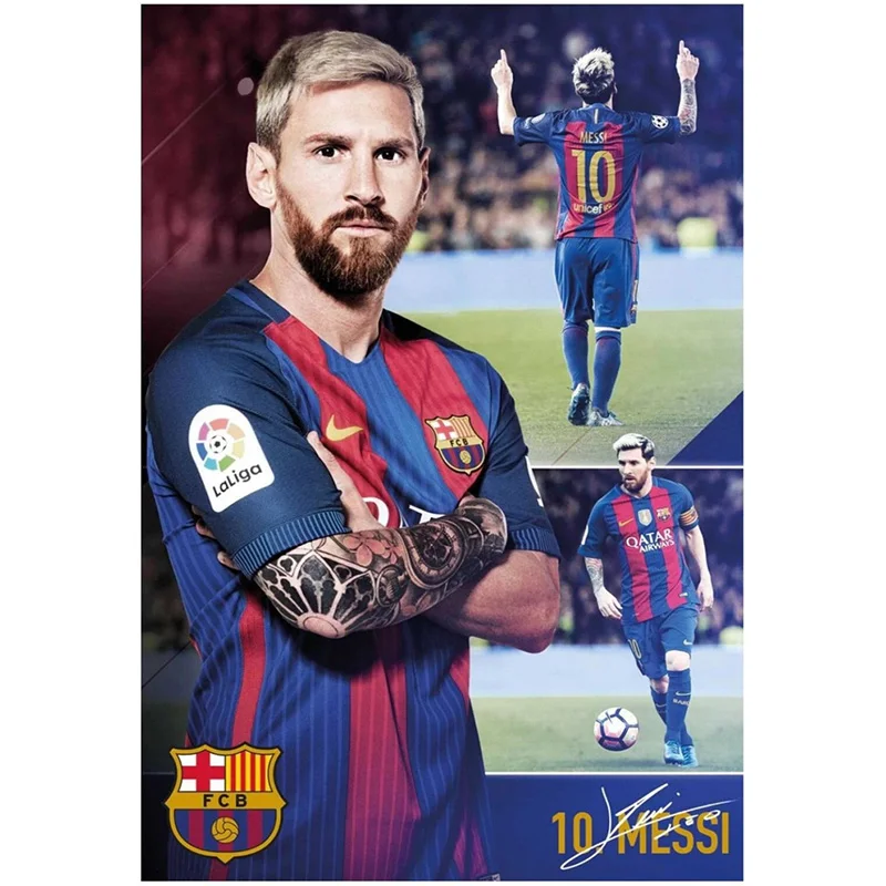 5D DIY Алмазная картина Fc "Барселона Месси", коллаж, вышивка крестиком, алмазная вышивка, стразы, украшение для дома, рукоделие