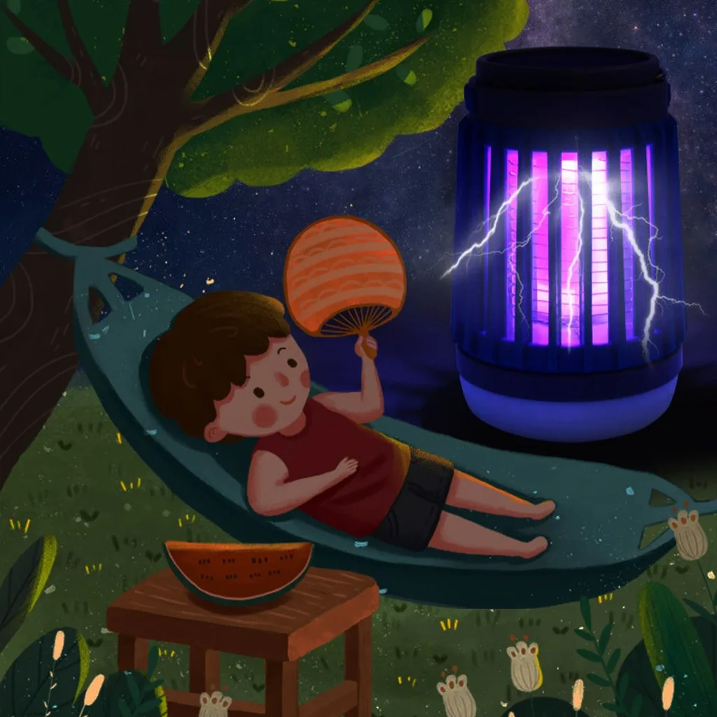 

Solar Mosquito USB Lamp Waterproof Insect Fly Bug Trap Light Flashlight 3 in 1 multifunction Mosquito Killer Lamp