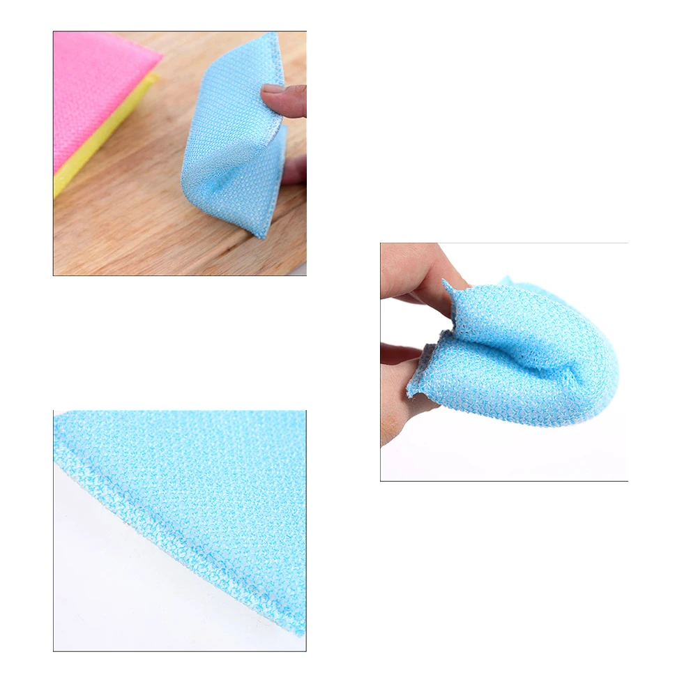 4pcs Scrub King Cleaning Rag Sponge Dish Towel Non-Stick Oil Scouring Pad Kitchen Washing Cloth Brush Bowl | Дом и сад