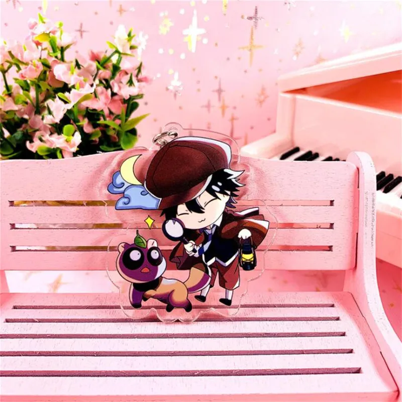 

2020 trendy fashion men and women accessories mobile phone pendant anime bungou wild dog keychain new year gift wholesale