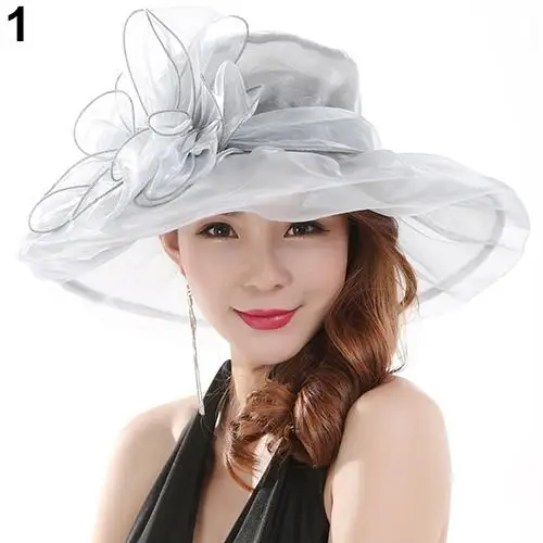 

Women's Fashion Summer Church Kentucky Derby Cap British Tea Party Wedding Hat