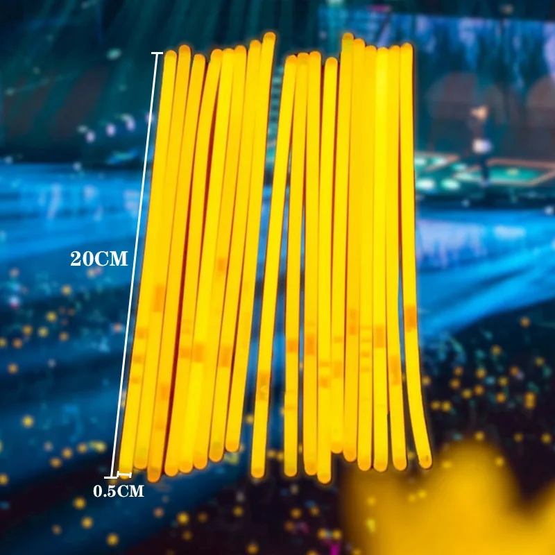 100 шт./лот 8 цветов Смешанные яркие красочные светящиеся палочки игрушка для