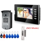 Видеодомофон, 7-дюймовый провод, цветной ЖК-дисплей, дверной звонок, домофон, видеодомофон с защитой от дождя IR-CUT HD, разблокировка RIFD-камеры