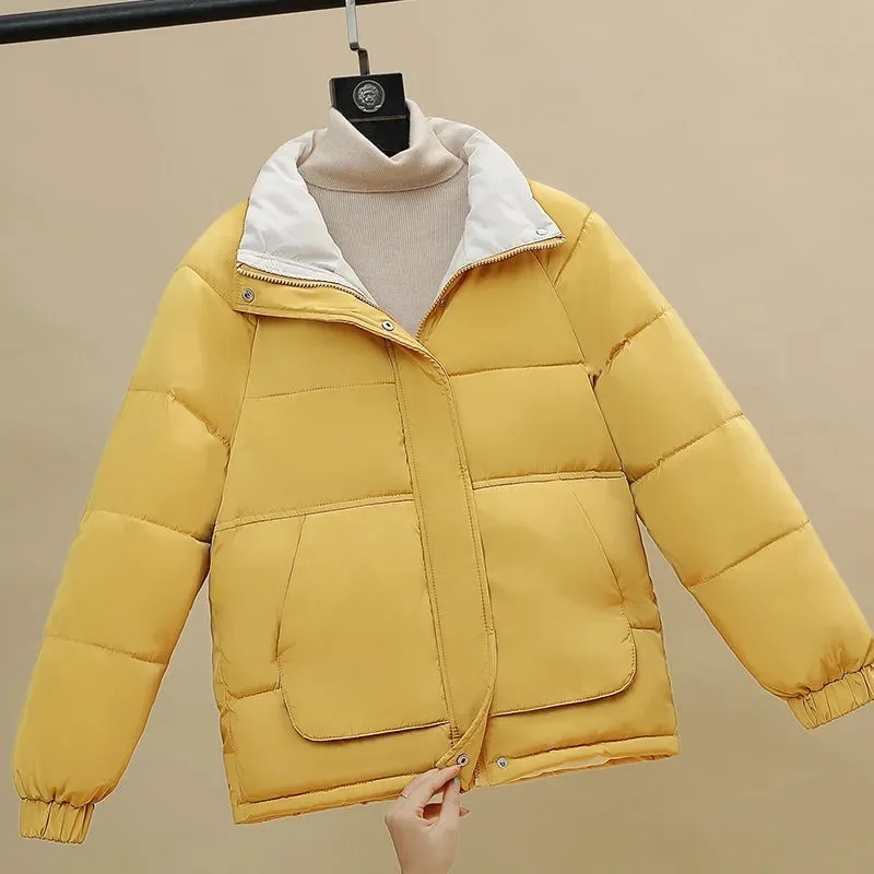 New Korean Winter Jacket Women Thicken Warm Parka Coat Thick Hooded Cotton Padded Jackets Warm Outwear