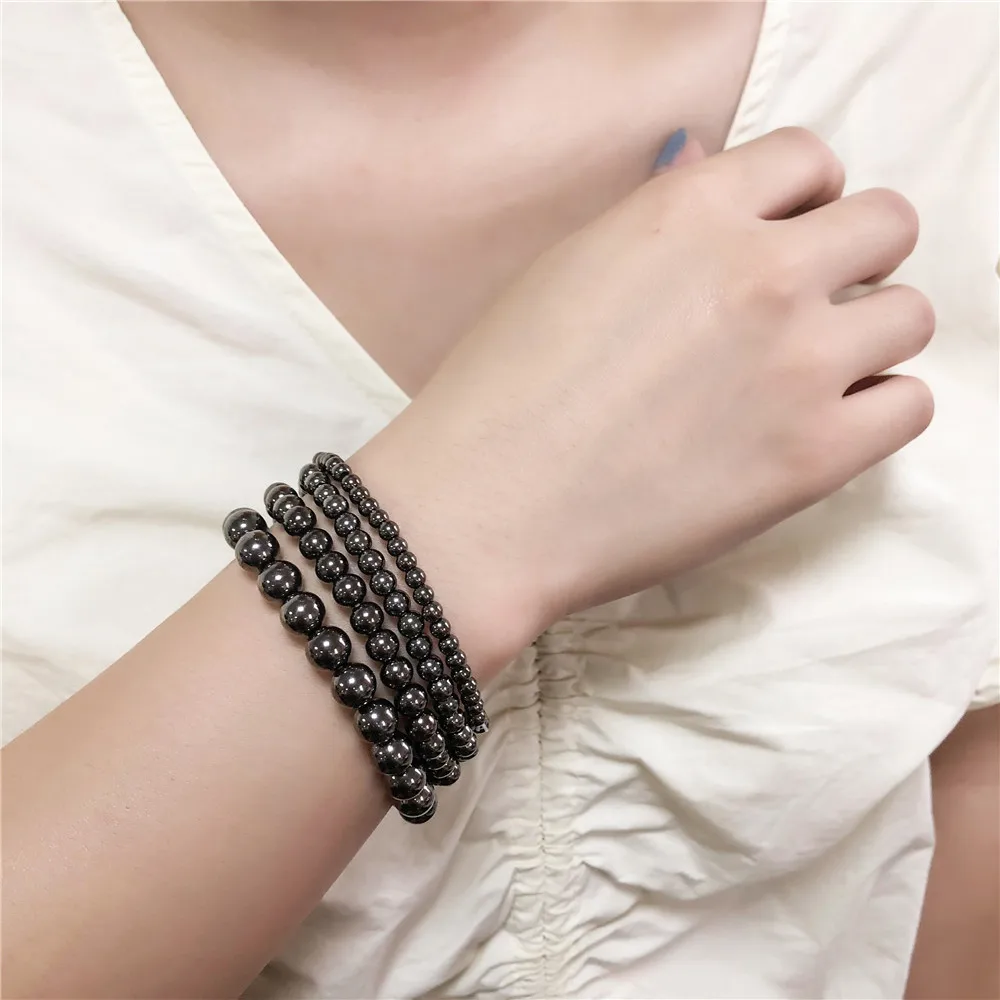 

2021 New Hot Sale Bead Bracelet Set Couple Beach Wind Resin Fashion Personality Geometric Simple Elastic BraceletZZ81