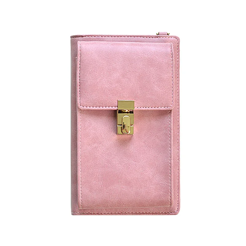 9055 pink Новинка, Женский кошелек на каждый день, брендовый кошелек для мобильного телефона, большие держатели для карт, кошелек, сумочка, клатч, сумка на ремне через плечо - Цвет: 9055 pink