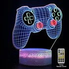 Настольная лампа, 3d-ночник, PS, игровая консоль, светодиодный светильник, 3 цвета, динамический дисплей для спальни, игровой комнаты, настройка, подарок для детей