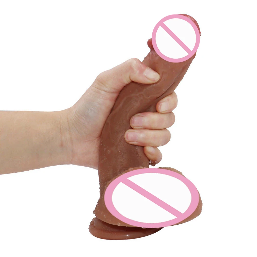 8/9 Inch двойной Слои силиконовый Dildo Секс игрушки для Для женщин большой