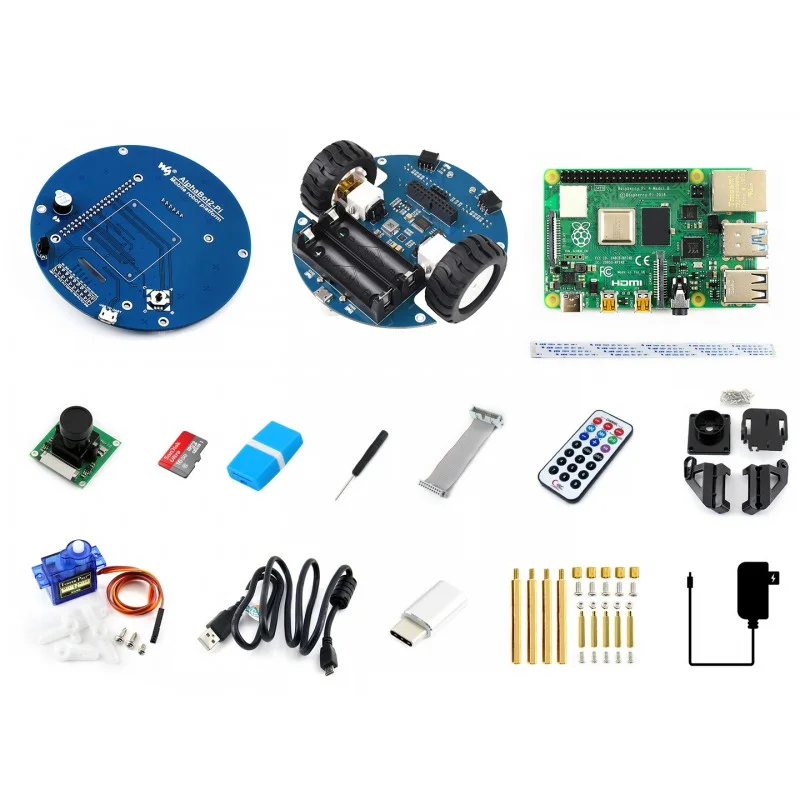 AlphaBot2 беспроводной видео умный робот питание от Raspberry Pi 4 Модель B США/ЕС разъем