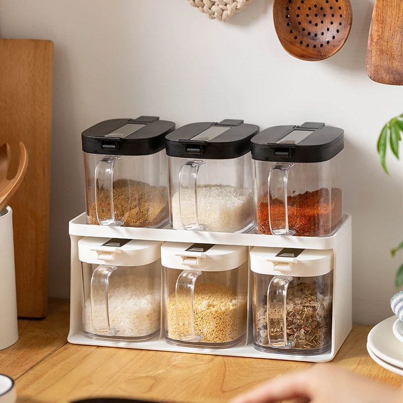 

Spice Box Set Household Combination Oil Salt Sauce Vinegar Seasoning Bottle Full Condiment Shaker Sprinkler Bottle Canister Food