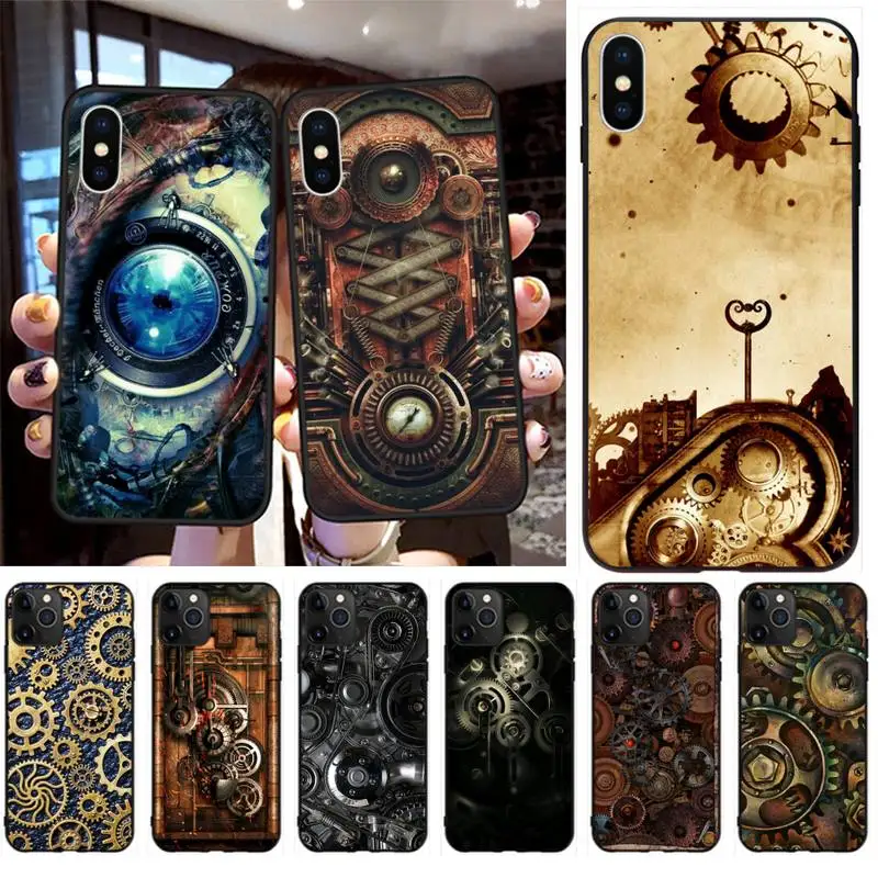 Механический чехол для телефона CUTEWANAN Steampunk Gear iPhone 11 pro XS MAX 8 7 6 6S Plus X 5S SE 2020 XR |