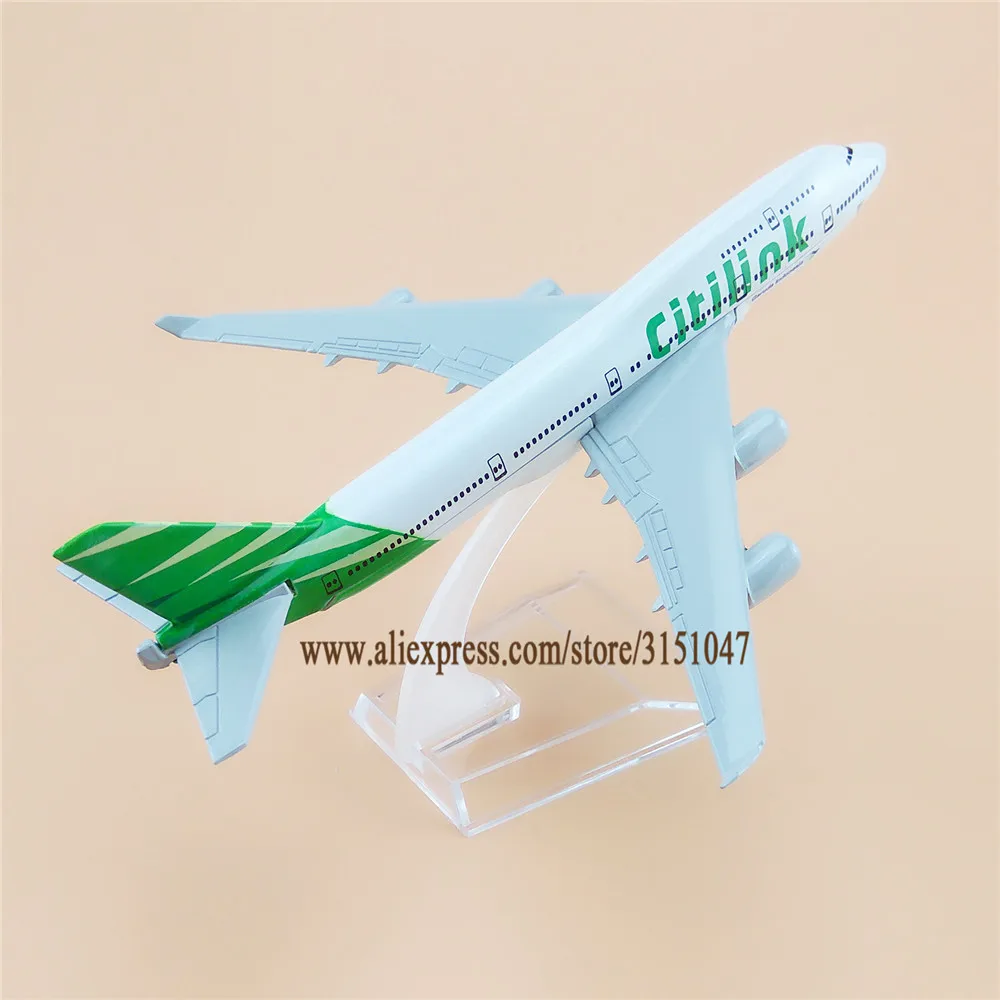 Модель самолета Citilink B747 авиакомпании из металлического сплава модель Боинг 747