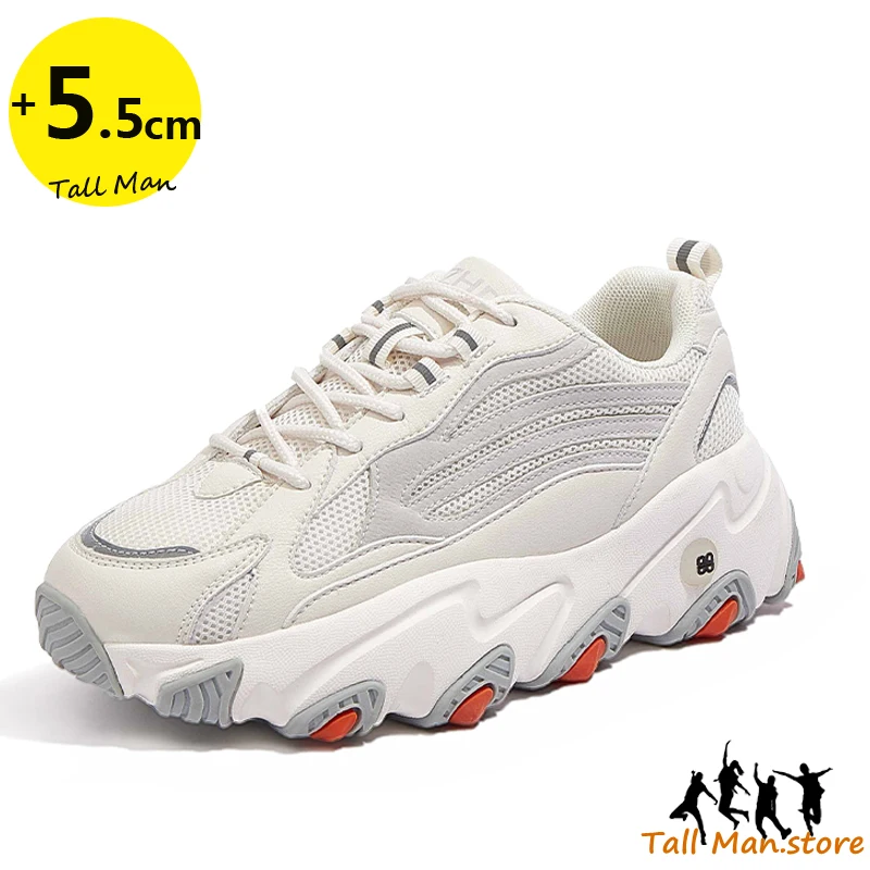 

Elevator Shoes Women SneakersHeight Increasing Shoes Insole 5-5.5cm Thick Soled Sports Running Shoes