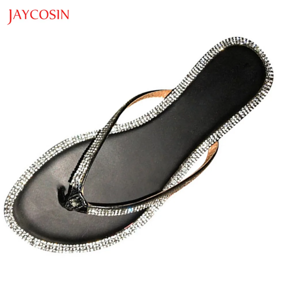 Модные женские сандалии Jaycosin летние тапочки женская обувь на плоской подошве
