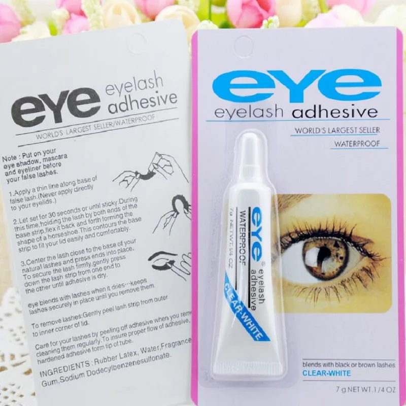 

150 pcs duo Eyelash Glue Clear-white/Dark-black Waterproof False Eyelashes Makeup Adhesive Eye Lash Glue Cosmetic Tools DHL free