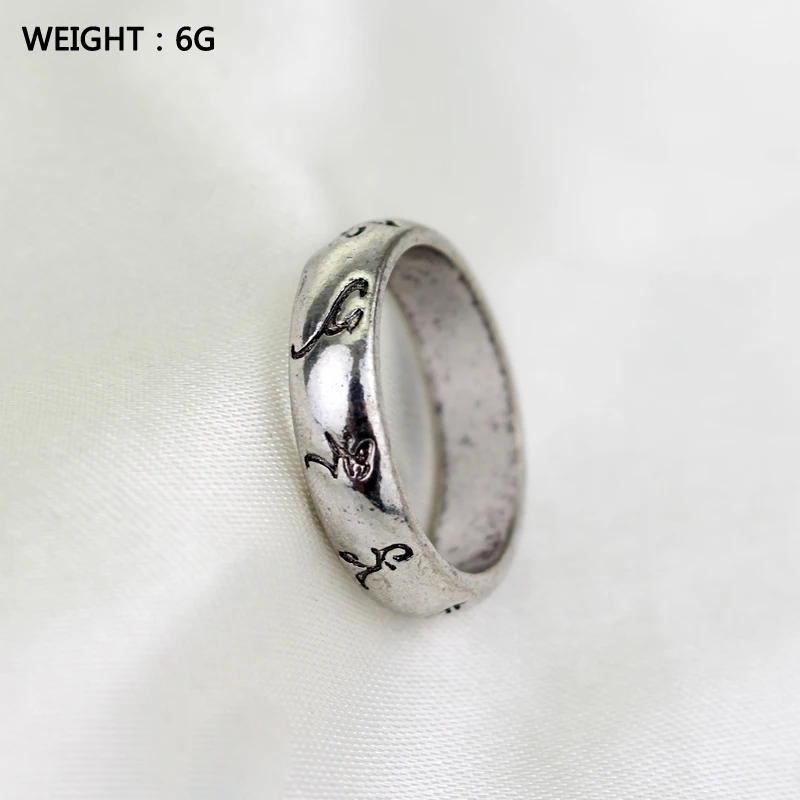 The Mortal Instruments City of Bones Runes Round Finger Ring vintage Angelic Power Shadowhunters Silver Metal Accessories | Украшения и