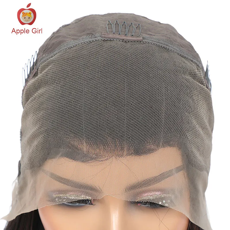 

Applegirl Kinky Straight Lace Front Wig 12 to 30 inches Brazilian Human Hair Wigs For Women 13*4 Size Remy Lace Frontal Wig