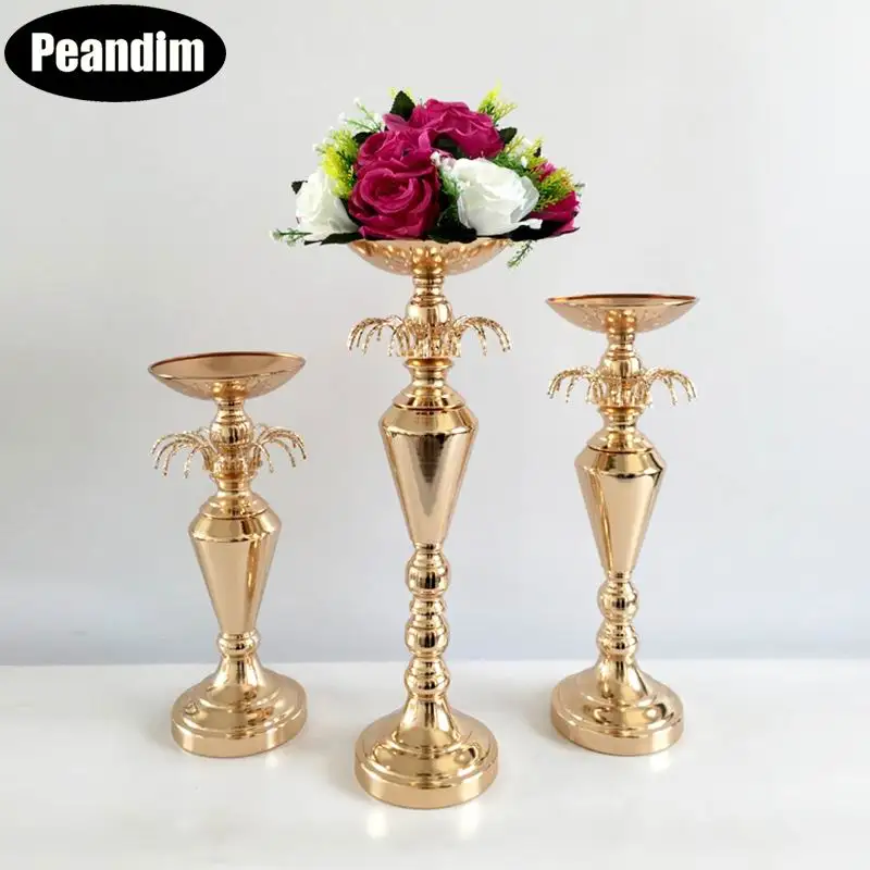 PEANDIM в форме фонтана ваза для цветов золотой свадебный стол центральные
