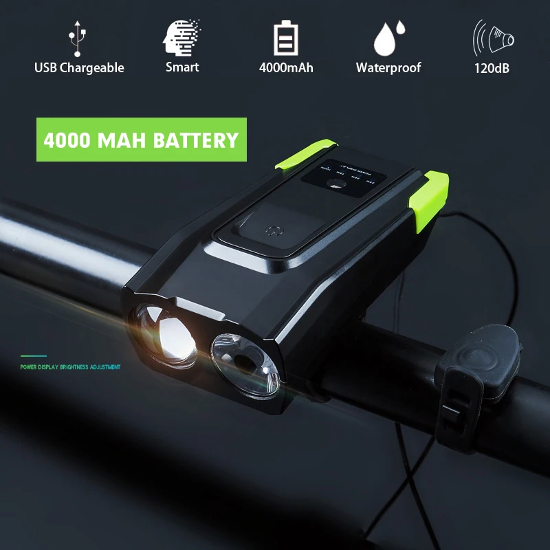 Новый Умный индукционный 2 в 1 велосипедный светильник Bell 4000 мАч MTB дорожный
