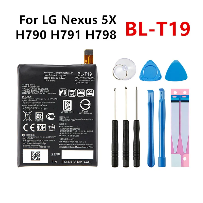 Original BL-T34 BL-T9 BL-T7 BL-T19 BL-T22 BL-T32 BL-T33 BL-T35 Replacement Battery For LG Google 2 Pixel 2 XL/V30/Q6 M700A/G6 images - 6