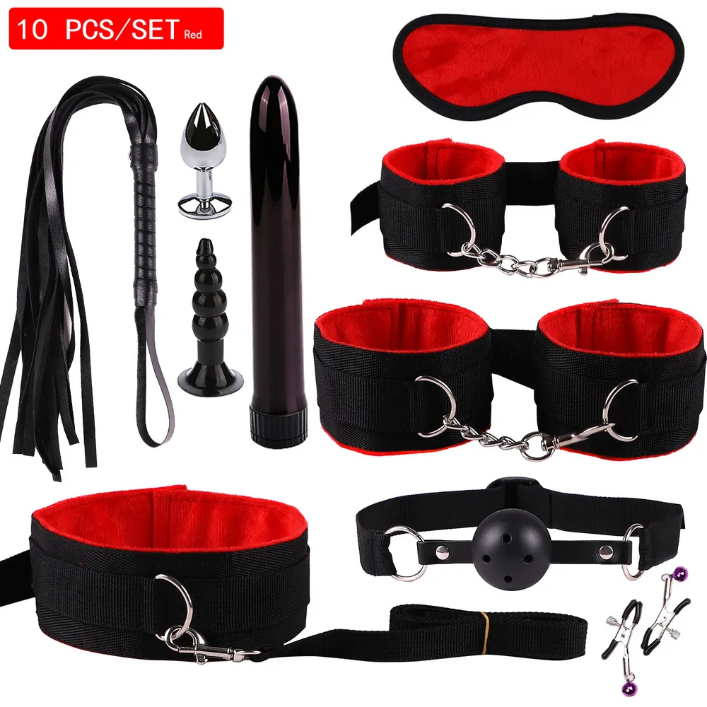 11 pcs Bondage Adults Games Toys for Woman секс Sexy Toys Hand cuffs BDSM Costumes Lingerie Removable Spreader Bar Ankle Cuffs наножники оковы фиксаторы elegant ankle cuffs