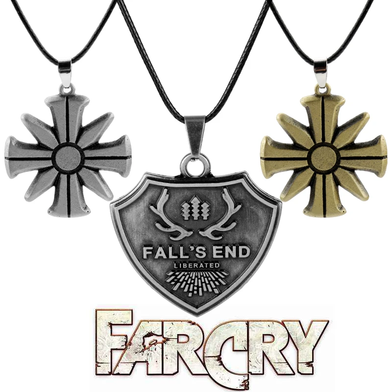 

Game Far Cry 5 CULT Logo Pendant Necklace for Men Women 2023 New Fashion Punk Necklaces Metal Jewelry Accessories