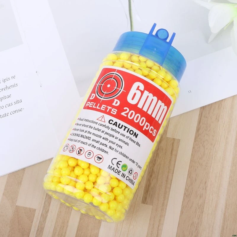 2000 шт. 6 мм Bb пейнтбол с коробкой игрушечный пистолет твердая пластиковая фигурка