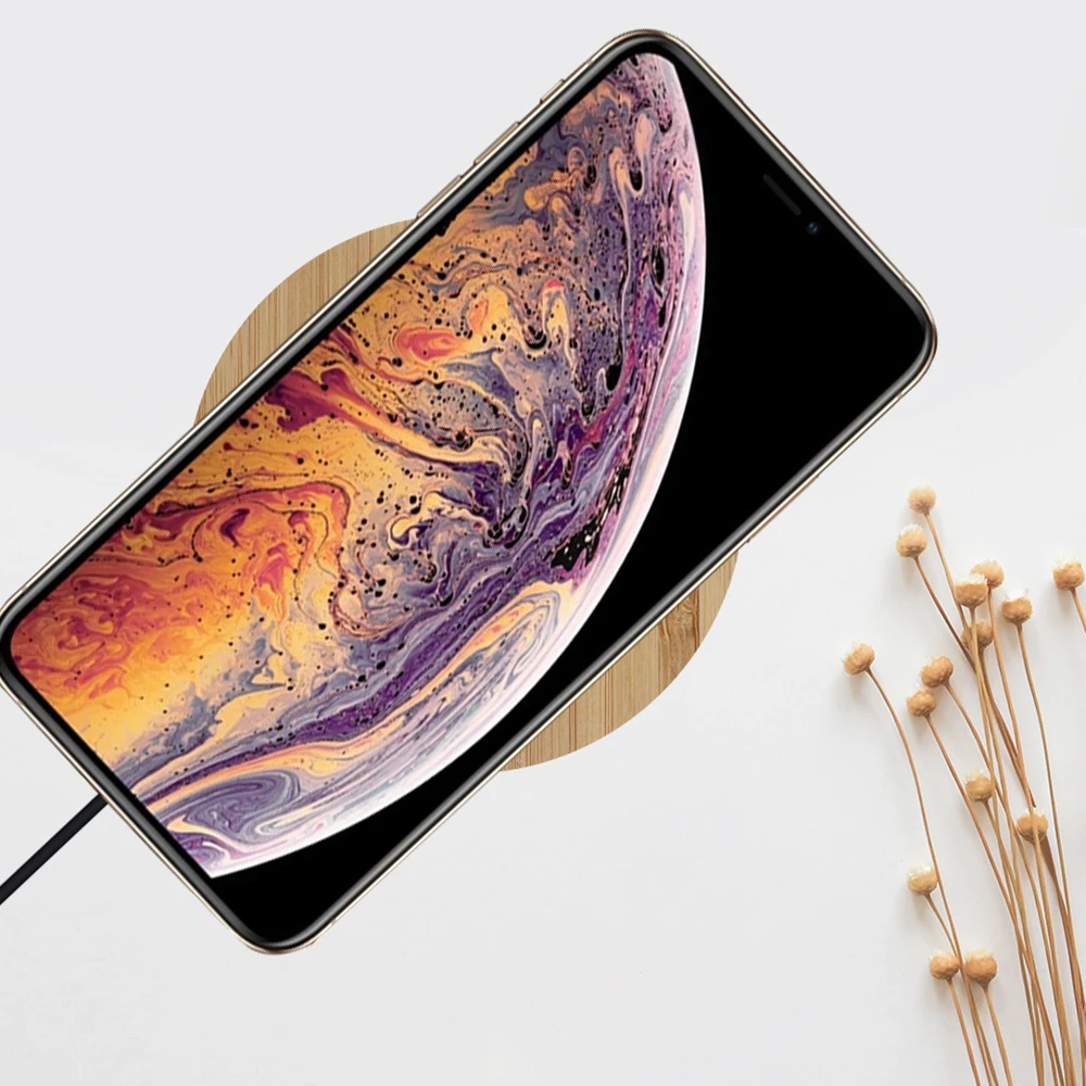 Беспроводное зарядное устройство AZiMiYO Qi для iPhone 11 Pro XS Max XR 8 Plus Samsung S10 S9 S8