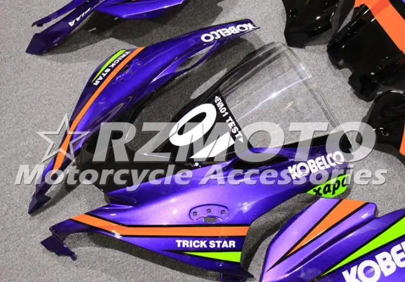 ABS мотоцикл обтекатель комплект подходит для kawasaki Ninja ZX-10R zx10r 10r 16 17 на заказ Фиолетовый Зеленый Прохладный
