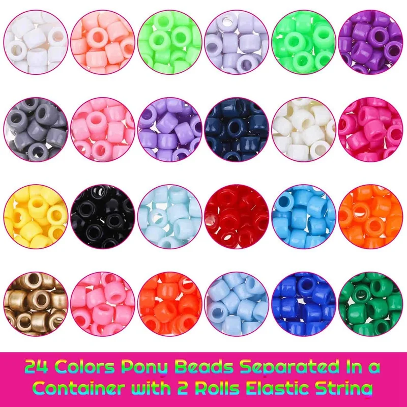Бусины пони радужные бусины 9 мм оптом с гладкой поверхностью для браслетов
