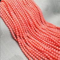 natural coral beads small round beads white pink orange red coral bead for jewelry making charms necklace bracelet earrings gift
