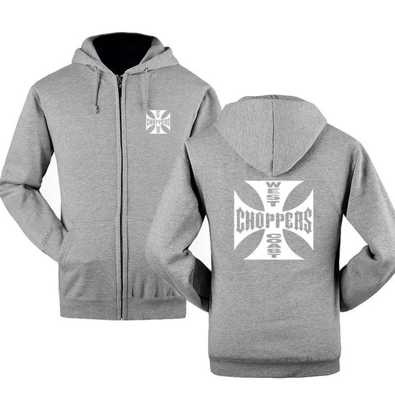

2021 Spring Autumn Sweatshirt West Coast Choppers Hoodies Men Streetwear Fleece Zipper Hooded Jacket Hip Hop Tracksuit