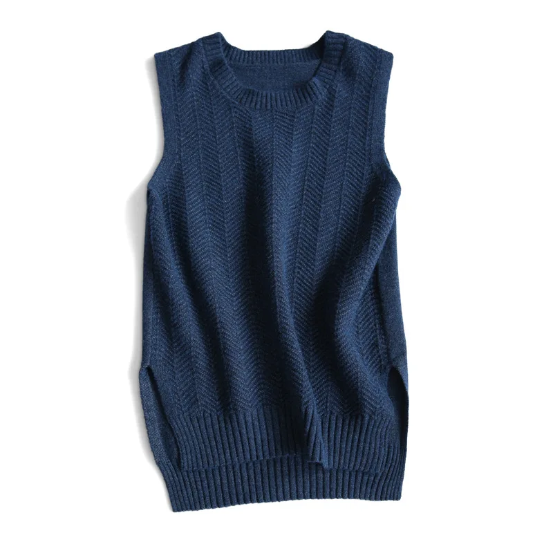 

Temperament Women's Vest 2020 Autumn Knitwear Pure Color High Quality Women's Vest Sweater Japanese Women's Clothing