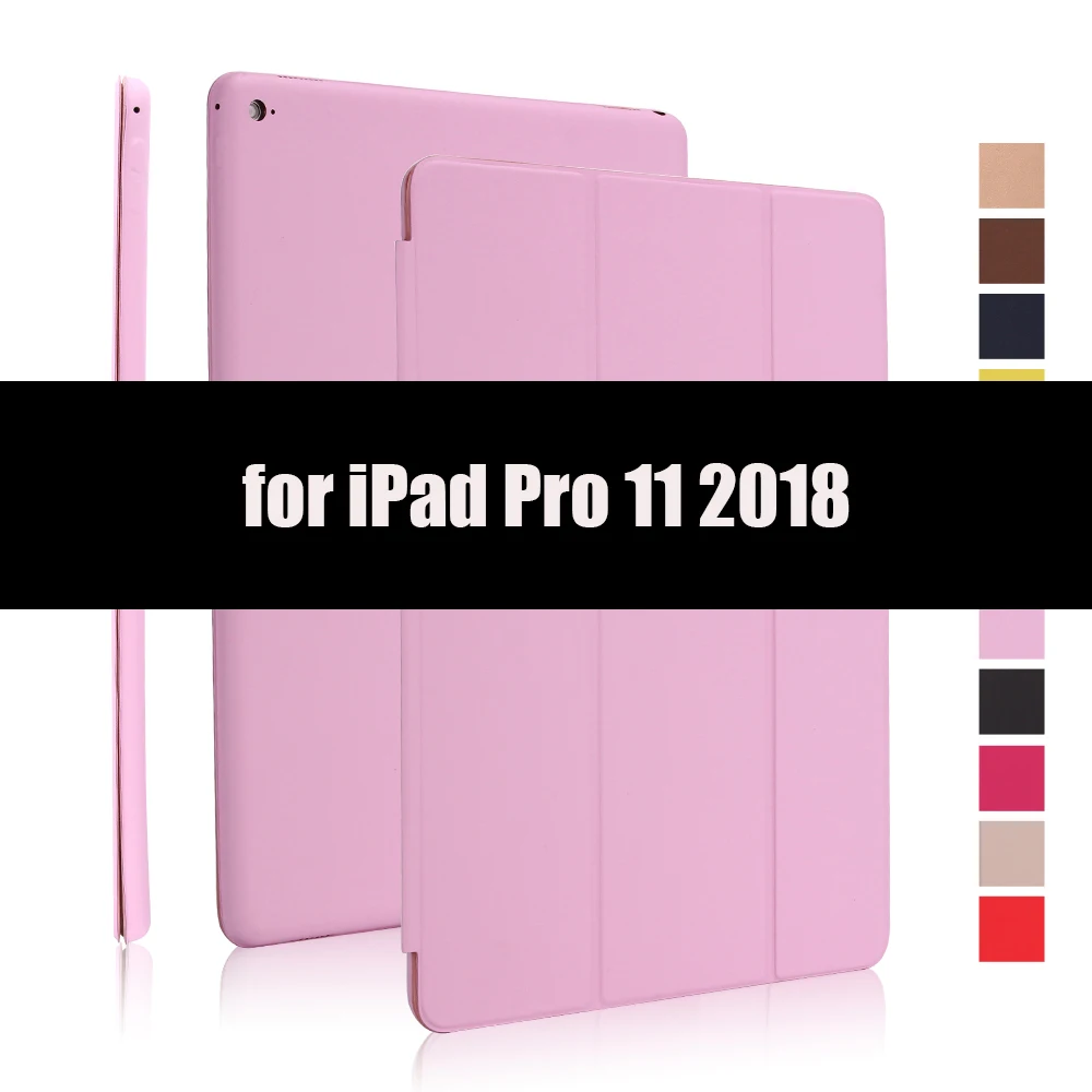 Чехол для iPad Pro 11 Smart Cover для iPad Pro 12 чехол Магнитный PU кожаный флип-чехол для iPad 11 12 дюймов чехол - Цвет: Pink-11